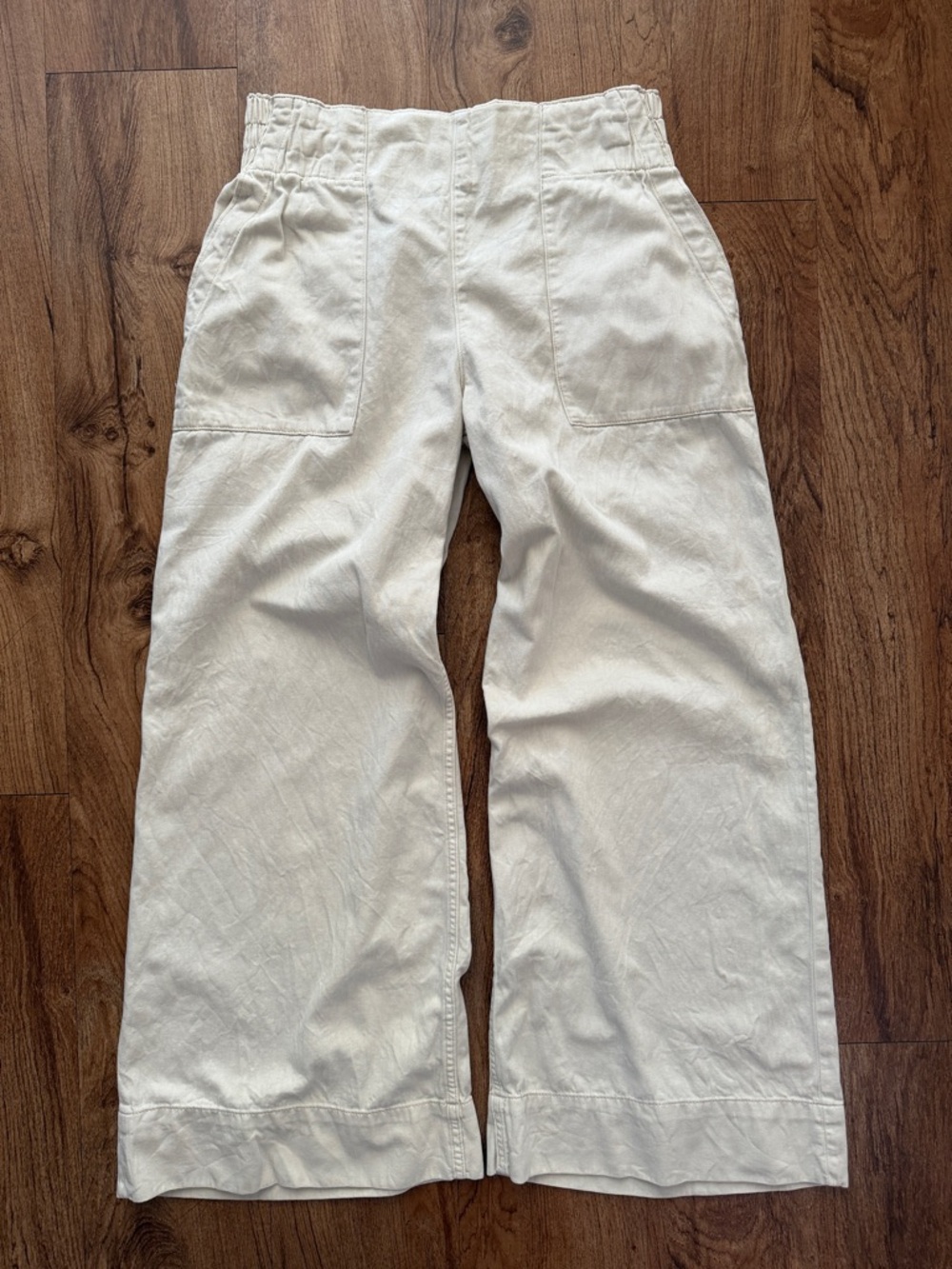 Free People Wide Leg Pants in Off-White